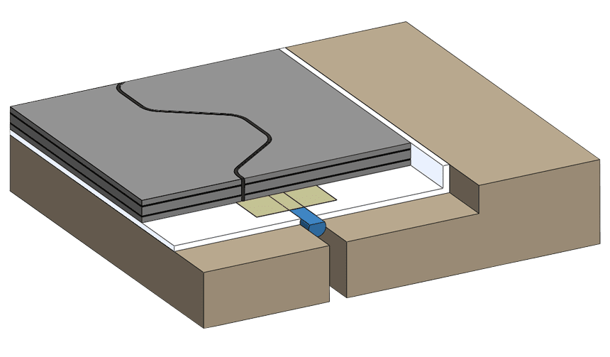 Een schematische tekening van het Floorbridge ST 20/30 profiel